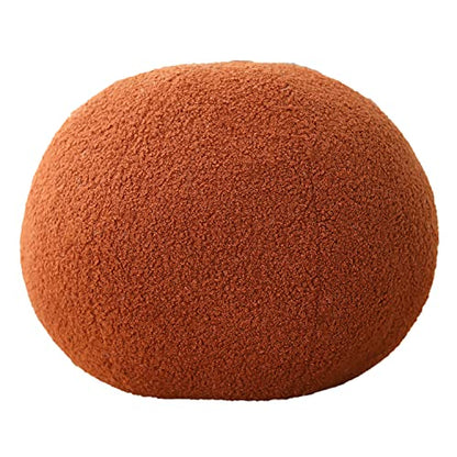 Nordic Style. Flower-Shaped and Ball Throw Pillows. Sofa Cushions. Plush Throw Pillow. (Brown Ball, 33cm (12.99inch)) - color: Brown Ball, style: Ball 33cm (12.99inch)
