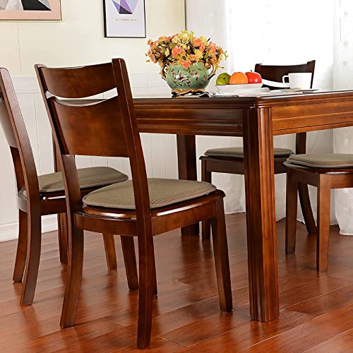Shinnwa Kitchen Seat Cushions Set of 4, Non Slip Dining Chair Cushions, U-Shaped Indoor Chair Pads, 4 Pack, 15 x 16 Inches, Brown - color: Brown