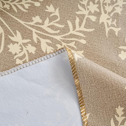 Pioggia Vinyl Tablecloth with Flannel Backing - Waterproof, Oil-Proof, Easy to Clean -Plastic Table Cloth - Perfect for Dining Tables, Kitchen Tables, Parties (Coffee Leaves, 54×72 Inch Rectangular) - color: Coffee Leaves, size: 72" x 54" (Rectangular)