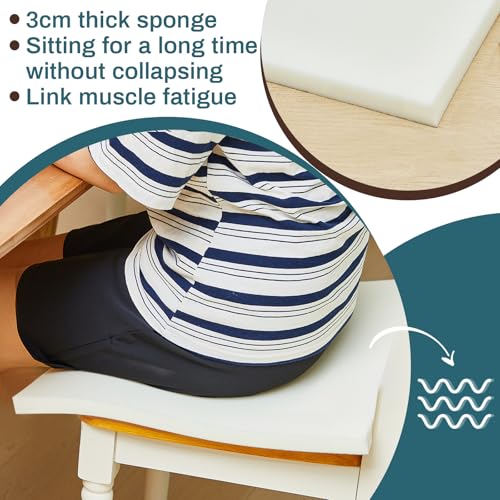 Frienda 3 Pack 1" x 18" x 18" Upholstery High Density Foam Cushion | 2.2 Density 50ild Replacement Square Cut to Size Foam Padding, Seat Couch for Patio Furniture Commercial Dinning Benches - size: 1 x 18 x 18 Inch