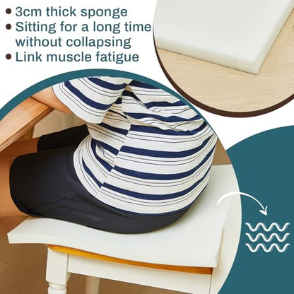 Frienda 3 Pack 1" x 18" x 18" Upholstery High Density Foam Cushion | 2.2 Density 50ild Replacement Square Cut to Size Foam Padding, Seat Couch for Patio Furniture Commercial Dinning Benches - size: 1 x 18 x 18 Inch