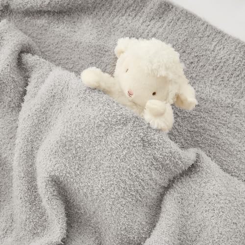 Kids Throw for Boys and Girls 30 x 40 inches, Soft Cozy Cute Swaddle Fleece Throw, Light Grey - color: Light Grey, size: Baby(30" x 40")
