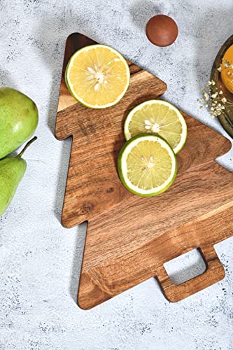 Sophia Art 100% Acacia Wooden Chopping Board, Butcher Block for Vegetables, Cafe and Restaurant, Serving Board,Charcuterie Board Cutting Board, Brown (Tree Board, 14"L x 11"W) - color: Tree Board, 14"L x 11"W
