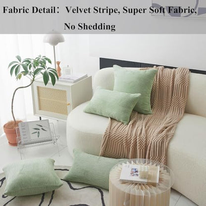 Home Brilliant 16x16 Summer Pillow Covers Set of 2 Small Throw Pillow Covers for Living Room, 40 cm x 40 cm, 16 x 16 Inch, Sage Green - color: Sage Green, size: 16" x 16" (Pack of 2)