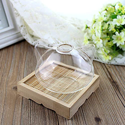 Cat Glass Vases Clear Flower Plant Terrarium Container Hanging Vase Wedding Decor Garden Ornaments Hanging Planter