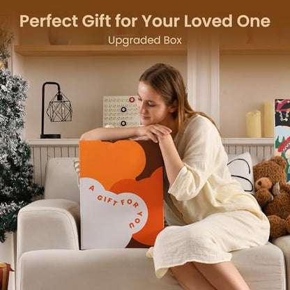Bearhug Electric Blanket Full Size 77" x 84", 10 Heat Settings Heated Blanket, 1-12 Hour Auto Shut-Off, Faux Fur & Sherpa Dual-Sided Heating Blanket, Machine Washable, Gift-Ready Elegant Packaging - color: Silver Shade Gradient Stripe, size: Full Size 77"