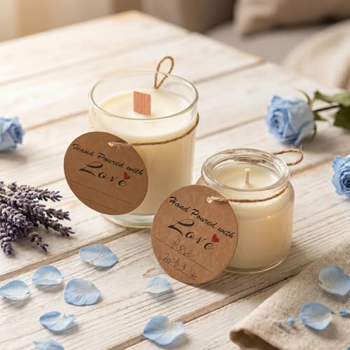 375Pcs Candle Making Kit, 6" Cotton & 5" Wood Wicks | Wick Holders, Candle Stickers, Tweezers, Pen, Use for DIY Candle Making, Home Craft & Gift - size: 6IN-130pcs