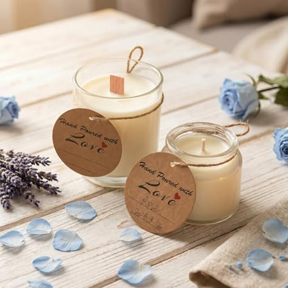 225Pcs Candle Making Kit, 6in Cotton & 5in Wood Wicks | Wick Holders, Candle Stickers, Tweezers, Pen, Use For Homemade Candles, DIY Crafts, & Gifts. - size: 6IN-60pcs