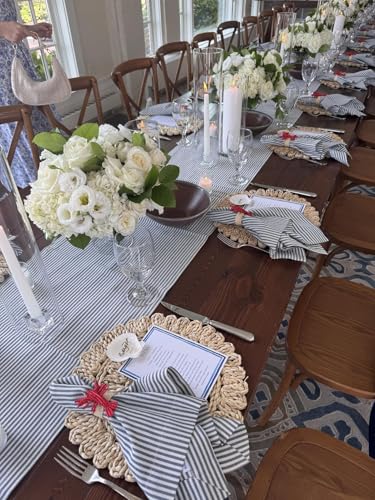 13.8" Set of 4 Round Woven Corn Husk Placemats by Laquedecraft | Protects Tables from Heat & Scratches, Perfect for Everyday Dining, Family Gatherings and Holiday Entertaining - size: Set of 10 (Dia 13.8)