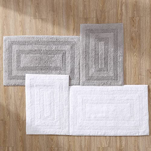 Nautica - Bath Rugs, Reversible Tufted Cotton Bath Mat, Soft & Absorbent, Oeko-Tex Certified (Micellar Solid White, 2-Piece) - color: White