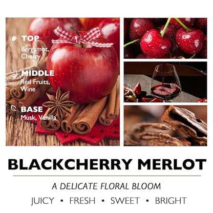 HomeLights Soy Wax Candles for Home Scented, 1-Wick Candles in Blackcherry Merlot Scented, Aromatherapy Candles Gift for Parties, Relaxing, Eclectic Mixed Styles, 6.7oz - color: Blackcherry Merlot