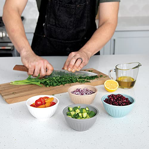 Nordic Ware Mini Prep and Serve Mixing Bowls Set, 4-Piece, Earth-Tones - color: Earth-Tones, size: 4-Piece Mini