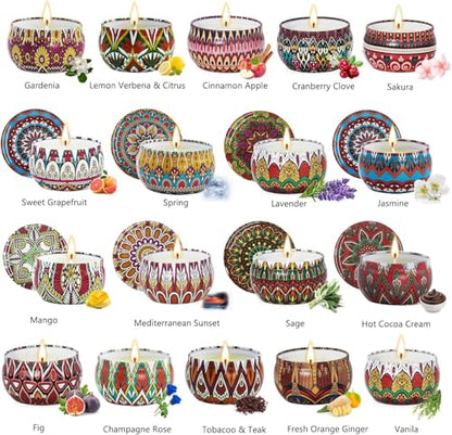 Candle Gifts for Women, 18 Packs Aromatherapy Candles, Scented Candles Gift Set for Women Gifts, Candles for Home Scented, Soy Wax Jar Candles, Retro Court Style - Exclusive for Nobles - size: Bulk Value 18-Candle Set