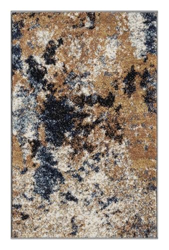 Keen Home Design Abstract Non-Shedding Entryway Rug, Soft Thick Pile, 2x3 | Polypropylene High Pile, Jute Back; Ideal For Bedside, Entryway, Home Office, Nursery - color: Skies Multi, size: 2' x 3' (Rectangular)