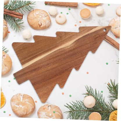 KICHOUSE Christmas Shaped Charcuterie Board Lifelike Cutting Board for Festive Decor Easy to Clean Kitchen Platter for Cheese Fruits and Vegetables Holiday Serving Tray