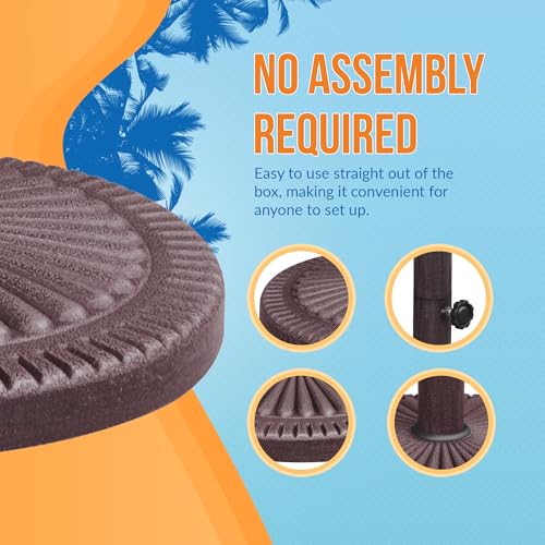 66-lb Weather Resistant Umbrella Base in Bronze Resin Finish