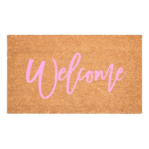 Calloway Mills Cursive Welcome Doormat, Pink (17" x 29") - color: Pink, size: 1'5" x 2'5" (Rectangular)