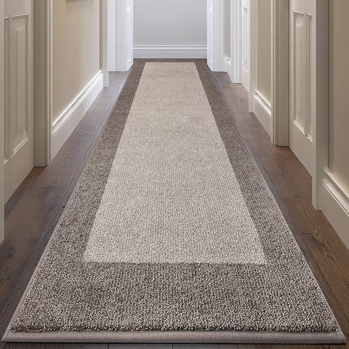 Runner Rug 32" x 168", for Hallway, Floor, Bedroom, Roll Packing | Non Slip, Machine Washable, Absorbent, Quick Drying, for Entryway, Bathroom, Door - color: Beige, size: 32" X 168"