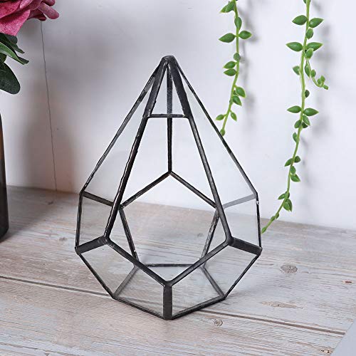 Geometric Glass Terrarium Planter, Glass Geometric Terrarium Container Terrarium Plants Modern Tabletop Planter Shelves Decor Display Succulent Plant Flower Pot Boho Decor (no Plants Included)