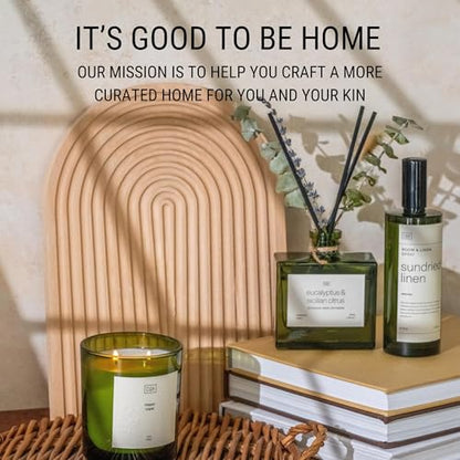 Craft & Kin Reed Diffuser with Dried Flowers | 5 oz Stone Fruit & Sage Scented Holiday Reed Diffusers for Home, Bathroom | Scent Sticks | Elegant Fragrance Home Decor for Men & Women - size: 5 oz
