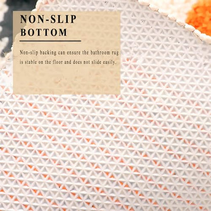 Boho Bathroom Rugs Non-Slip Microfiber Geometric Bath Mat Soft Fluffy Bohemian Bath Rugs Washable for Bathroom, Shower, Tub, Sink, Indoor Mat, 31''×20'' - color: D Bohemian