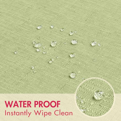 Mint Green 17x17 Polyester Linen Farmhouse Cloth Napkins Set of 8 | Waterproof, Stain Resistant, Shrink Proof, Washable, fabric, Outdoor, Reusable, Dining, Wedding, Kitchen, Party, Birthday - color: Mint Green