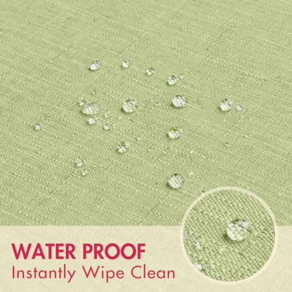 Mint Green 17x17 Polyester Linen Farmhouse Cloth Napkins Set of 8 | Waterproof, Stain Resistant, Shrink Proof, Washable, fabric, Outdoor, Reusable, Dining, Wedding, Kitchen, Party, Birthday - color: Mint Green