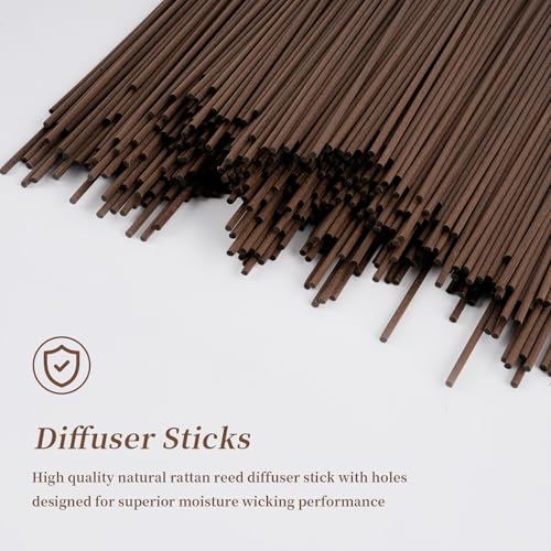 130Pcs Reed Diffuser Sticks-7.5Inch/3mm Brown Reed Sticks Essential Oil Aroma Diffuser Reeds Aroma Fragrance Refills (3mm X 19cm (130pcs)) - color: Brown Colors, size: 3mm x 19cm (130pcs)