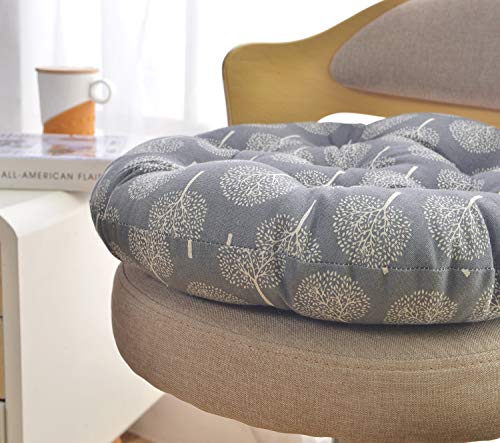 vctops Bohemian Soft Round Chair Pad Garden Patio Home Kitchen Office Seat Cushion Tree Navy Diameter 16" - color: Tree Navy, style: Diameter 16 Inch