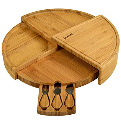 Picnic at Ascot Personalized Charcuterie Board. Unique Patented Design Saves Storage Space & Stores Tools. Wedding Gift, Housewarming, Birthday, Graduation - color: Letter - I