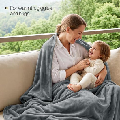 Utopia Bedding Cool Grey Fleece Blanket Twin Size Lightweight Fuzzy Soft Anti-Static Microfiber Dorm Bed Blanket (90x66 Inch) - color: Cool Grey, size: Twin (90x66 Inch)