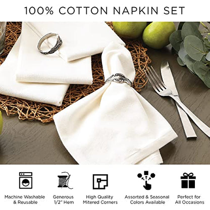 DII Buffalo Check Collection, Classic Farmhouse Cloth Napkin Set, 20x20, Honey Gold, 6 Piece - color: Honey Gold, size: 20" x 20" (Set of 6)