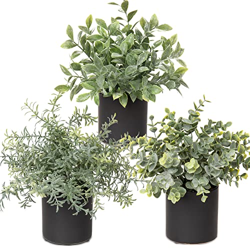 3 Pack Small Fake Plants for Shelf Decor Accents with Ceramic Pot Artificial Potted Plants for Rustic Farmhouse Decor Faux Plants Indoor Fake Potted Plants Artificial for Home Office Bookshelf Decor - color: Ceramic Pot #01
