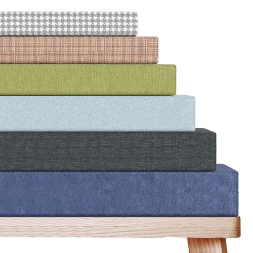 Detiblue Custom Size Bench Cushion for Indoor & Outdoor Seating | 70D microcellular foam; 10 thicknesses; indoor/outdoor fabrics; shapes/prints; hidden-zip washable cover; 4 fasteners