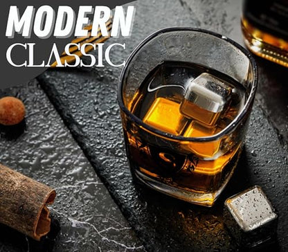 Whisky Gifts for Men, Personalized Initial Whiskey Glass with Whiskey Stones for Dad, Boyfriend, Best Friends, Coworkers, Husband, Brother, Uncle and Boss on Father's Day, Boss Day and Birthday - S - color: S
