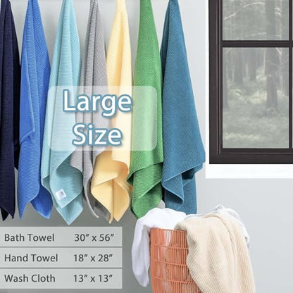 VOOVA & MOVAS 3PC Towel Set, 100% Cotton, Dark Tan | 1 Large Bath 30x56 In, 1 Hand 18x28 In,1 Wash Cloth 13x13 In, Quick Dry, Soft, Thick, Bathroom Essentials - color: Cape May Cobblestone - Dark Tan, size: 3 PC Bathroom Towel Set