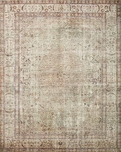 Loloi Margot Antique/Sage 2'-3" x 3'-9" Accent Rug | MAT-01 CloudPile™ Printed Approx. 2x4 Ivory / White Entryway Kitchen, Timeless, Classic, Plush, Luxurious, Accent Rug - color: Antique / Sage, size: 2'3" x 3'9" (Rectangular)