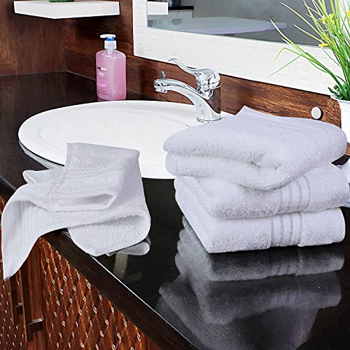 Utopia Towels 12 Pack Premium Wash Cloths, 12x12 in, 100% Cotton, White | Highly Absorbent Soft Feel Lightweight Washcloths - Premium Ring Spun Cotton, Ideal for Bathroom, Spa, Gym & Face - color: White