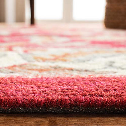 SAFAVIEH Chelsea Collection Runner Rug - 2'6" x 14', Red, Hand-Hooked French Country Wool, Ideal for High Traffic Areas in Living Room, Bedroom (HK141C) - color: Red, size: 2'6" x 14' (Runner)
