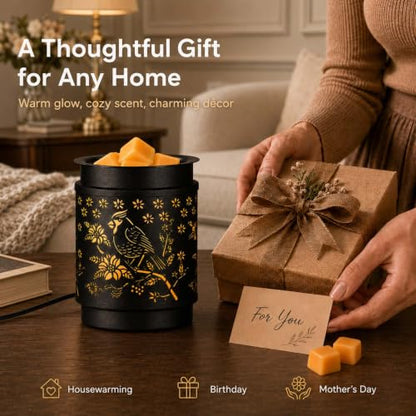 mocosa Metal Wax Melt Warmer Electric Candle Fragrance Burner | Oil Burner 2 in 1，Gifts for Women，Mother's Day，for Home Office Bedroom，Cardinal Decorations - style: Cardinal