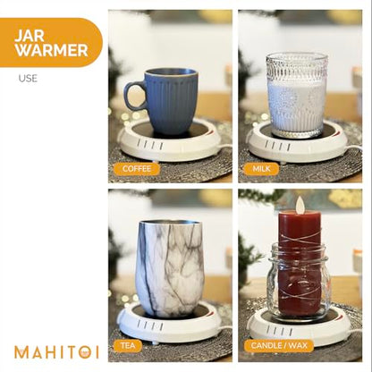 Durable Heavy Portable Large Warmer Safe Plate for Candle Jar & Mug Warmer, White Pack - color: White