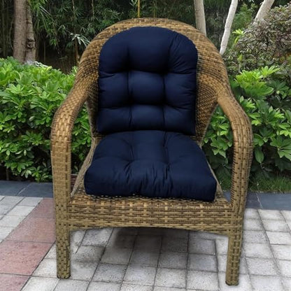 2 Pack Patio Chair Cushion 19x19x3 Inch Indoor & Outdoor Chair Cushions Waterproof Seat Cushion for Patio Furniture Tieless Anti-Slip Tufted Chair Cushion(Dark Gray) - color: Dark Gray