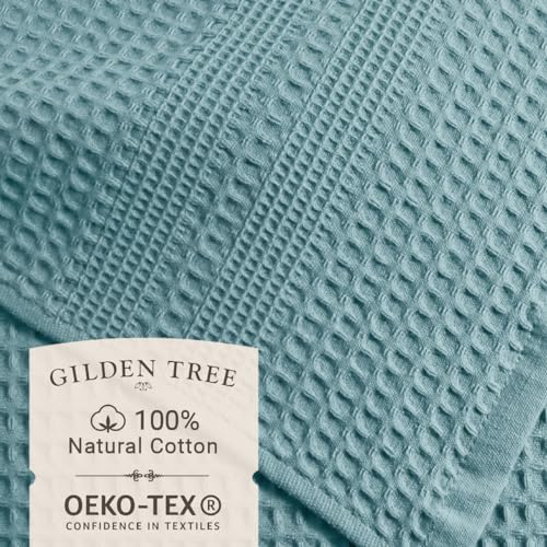GILDEN TREE Waffle Bath Sheet Large Bath Towels Quick Dry Thin Body Towels, 40x80 Oversized Bath Towels for Adults, 2 Pack Bath Sheet Set, Classic Style (Seafoam) - color: Seafoam, size: Bath Sheet (2 Pack)