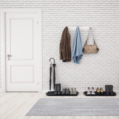 2 Pack Rubber Small Boot Tray for Entryway,Boot Mat,Shoe Tray,Shoe Mat for Indoor and Outdoor Use, 27.95"x 15.74" (Pack of 2) - size: 29.5"L x 15.7"W x 1.2"Th (Pack of 2)