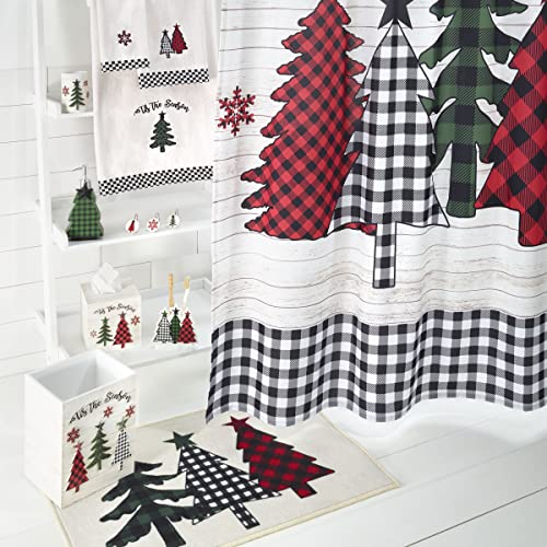 Avanti Linens - Bathroom Set, Resin Soap Dispenser & 2pc Fingertip Towels, Christmas Decorations (Tis The Season Collection) - size: 3pc Bathroom Set