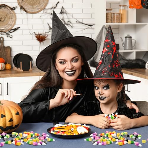 JUNEBRUSHS 50 Pcs Halloween Resin Candy Corn Charms Artificial Candy Corn Vase Filler Ornaments For Halloween Party Crafts Decorations - style: Corn Style