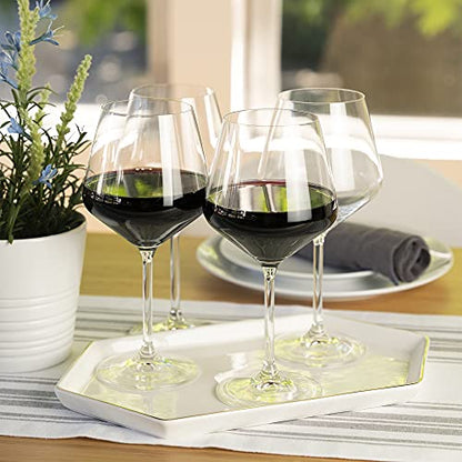 Spiegelau Style Burgundy Wine Glasses, Crystal Clear Red Wine Glasses for Pinot Noir, Elegant Glassware, Wedding Gifts, Birthday Gifts for Women and Men, Home Bar Accessories, 22.6 oz, Set of 4 - style: Burgundy Glasses