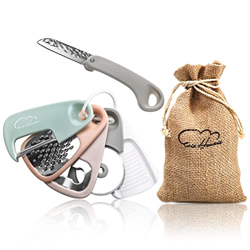 Kitchen Gadgets Set 6 Pieces, Outdoor Camping Glamping Essentials | Space Saving Cooking Tools, Stackable, For Travel Trailer Motorhome, Storage bag, Portable, Gifts for RV Owners - color: Macarons 6pcs