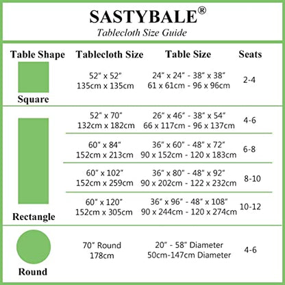 SASTYBALE Christmas Jacquard Tablecloth, Square, 52" x 52", Gray | Damask Fabric, Water Resistant, Wrinkle Free Polyester, 2-4 Seats, Kitchen Dining Tabletop Use - color: Gray Color, size: 52" x 52" (Square)