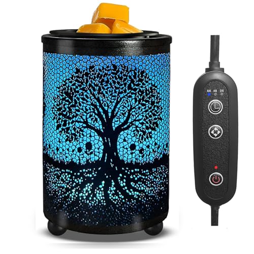 Leyoue Wax Warmer, Wax Melt Warmer with PTC Heating Plate & 7-Color LED | Electric Fragrance Warmer for Home Decor & Gifts, Color Changing Wax Heater Life Tree - color: Life tree